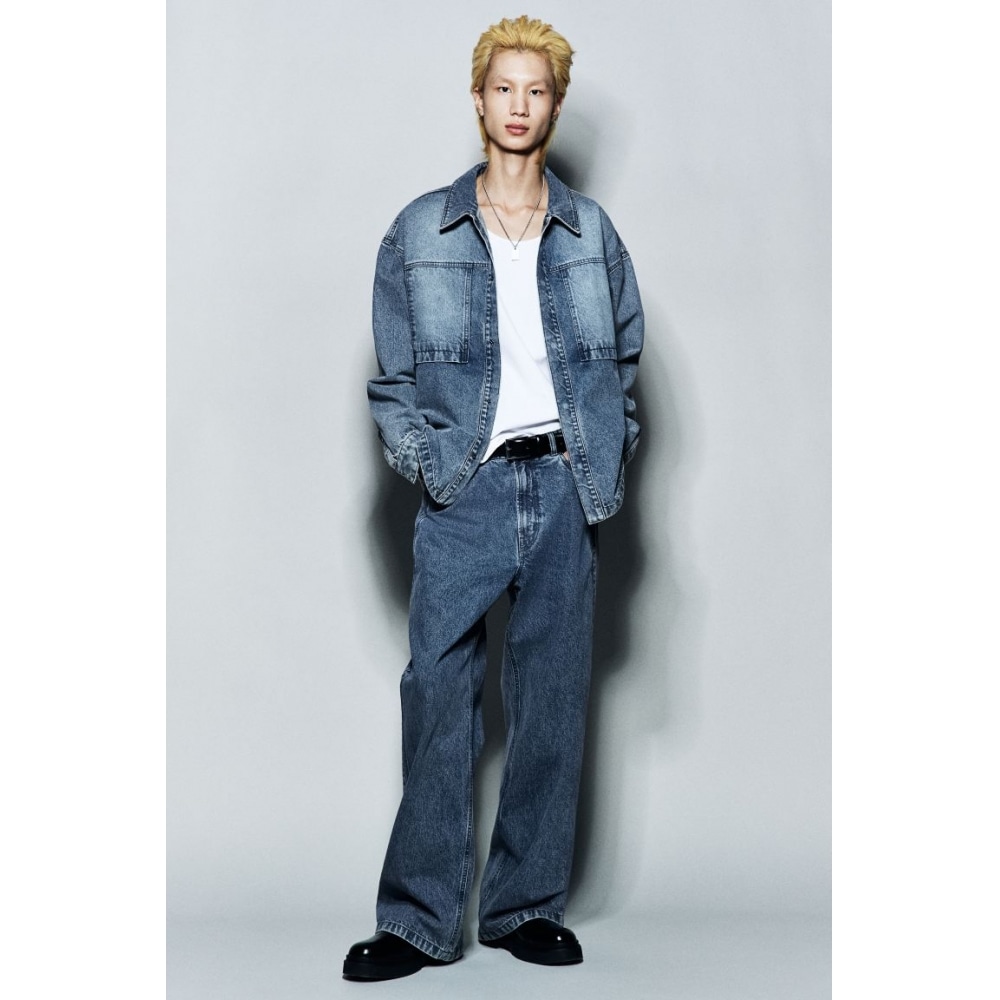 H&M ワイドジーンズデニムブルー