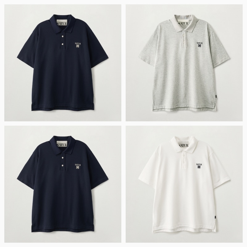 【SATUR】26SS LOREN PIQUE POLO T-SHIRT : 4COLORS