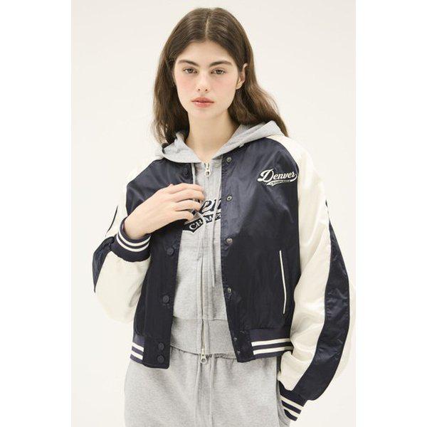 LAL 女性レタリングサテンバーシティジャンパー(N251JP711P)06_DG