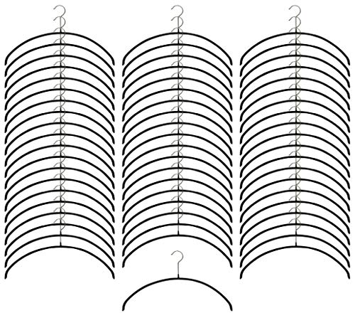 マワ すべり落ちない ハンガー 人体ハンガー ドイツ製 60本組 ブラック 119609