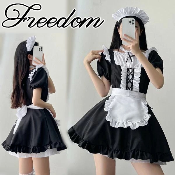 メイド エプロン メイド服 メイドカフェ アキバ コスプレ コスチューム ゴスロリ ロリータ アイドル 萌え ステージ 衣装 制服 地下アイドル パーティー イベント 舞台 ハロウィーン インスタ 撮