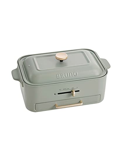 BRUNO ブルーノ コンパクトグリルホットプレート 減煙 煙が出にくい 焼肉グリル 焼肉プレート おうち焼肉 平面プレート たこ焼きプレート 減煙グリルプレート グリーン BOE109-GR