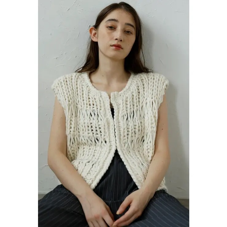 hand knit vest / ハンドニットベスト 88-004012