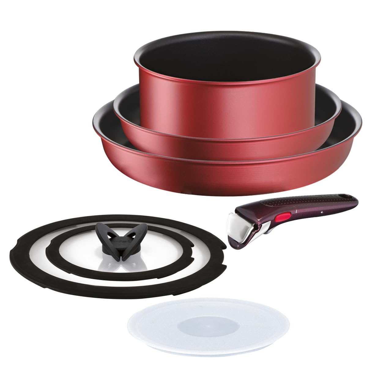 ティファール フライパン セット7 IH ルージュアンリミテッド L38395 IH対応 直火（ガス火）対応 赤
