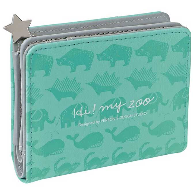 （まとめ買い）HI! MY ZOO ウォレット 財布 2つ折りタイプ ミント HZ039MT [x3]