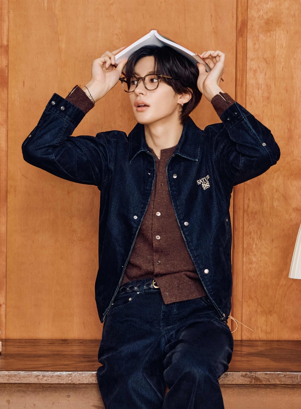 【SATUR】[RIIZEs Pick] TEO VELVET DENIM JACKET : INDIGO