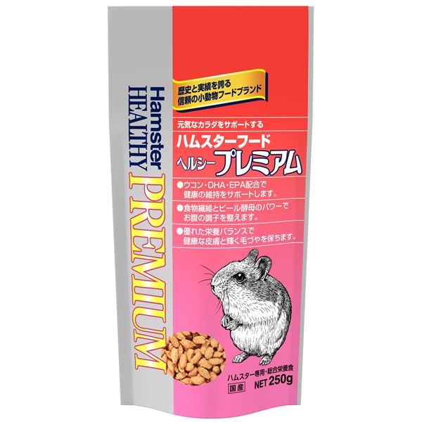 （まとめ） ハムスターフードヘルシープレミアム 250g （ペット用品） (×10セット)
