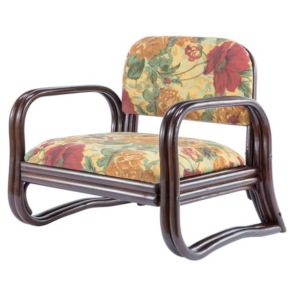 天然籐思いやり座椅子 ロータイプ 組立式