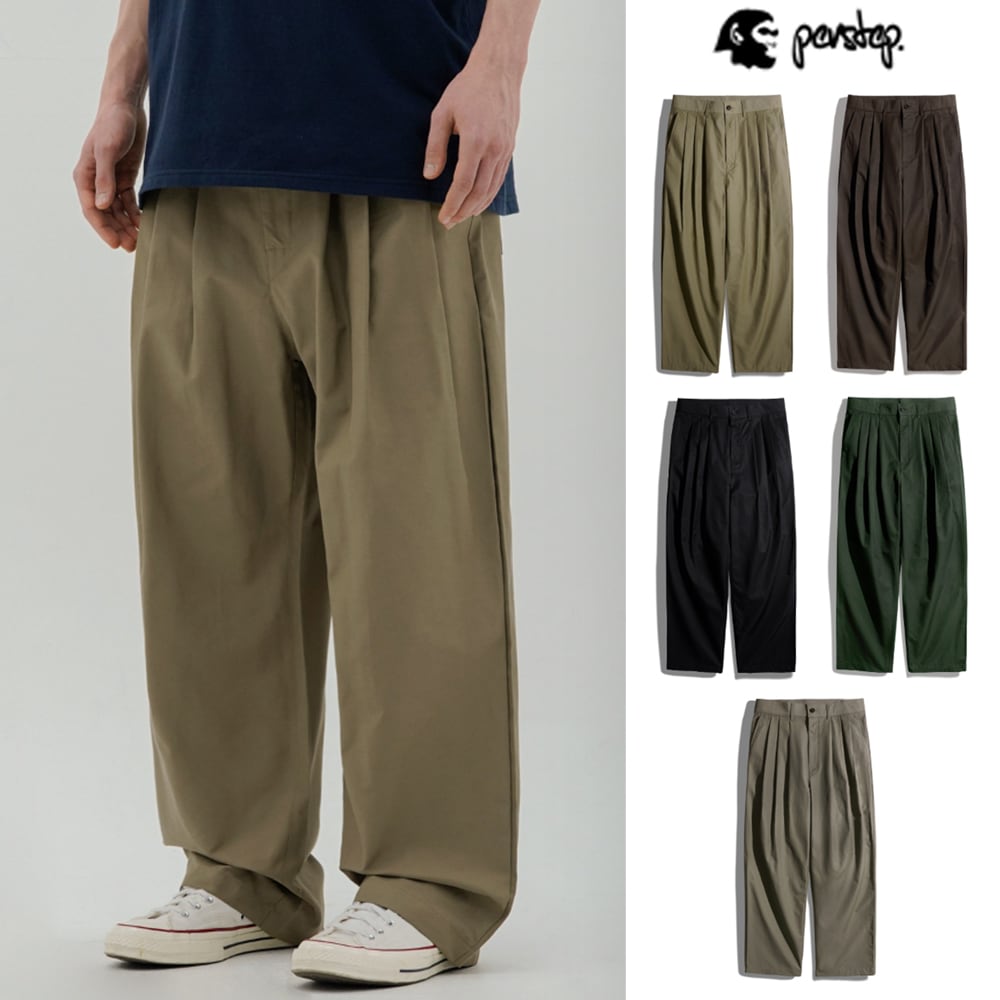 [PERSTEP] Curly Three-tuck Wide Pants