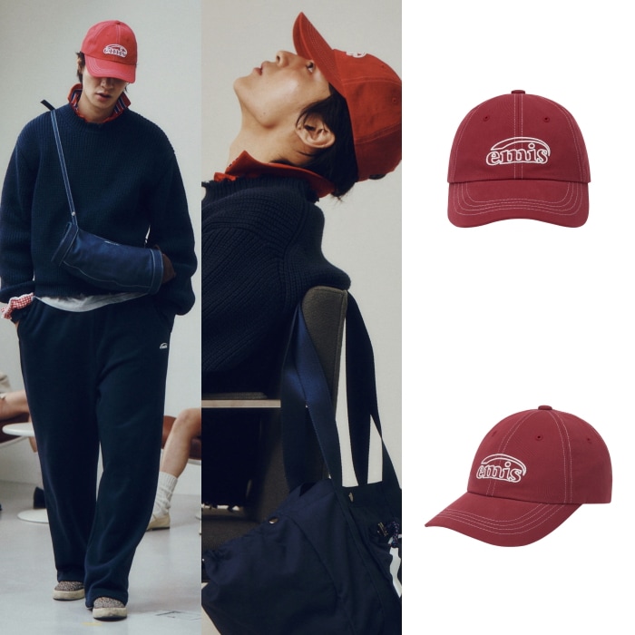 EMIS☆人気ロゴキャップ♪WHITE STITCH BALL CAP(10color) WHITE STITCH BALL CAP-LIGHT BEIGE - EMIS
