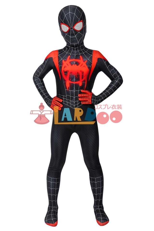 新タイプ追加 激安販売 スパイダーマン: スパイダーバース マイルス・モラレス Spider-Man: Into the Spider-Verse Miles Morales 子供用 コスプレ衣装