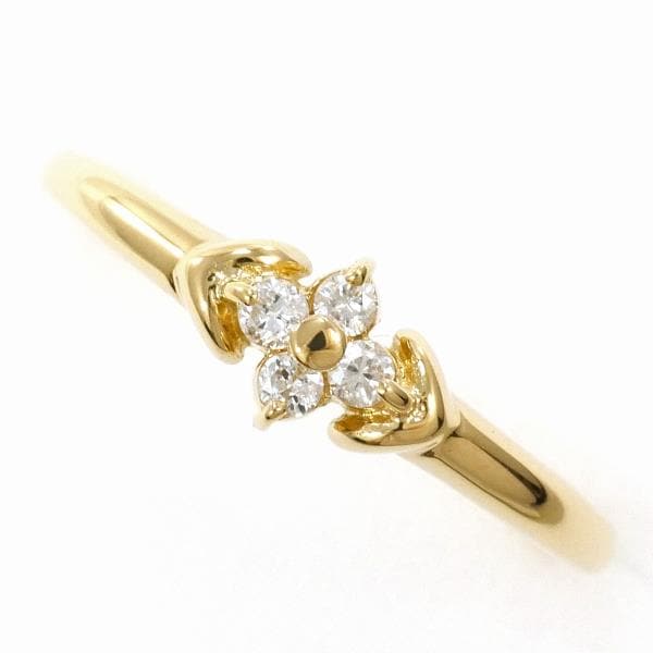 K18 18金 YG イエローゴールド リング 指輪 8.5号 ダイヤ ジュエリー 中古指輪