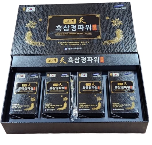 黒参精パワー 高濃縮エキス 250g×4本セット (1000g) 4ヶ月分 韓国産 黒参濃縮液 免疫力アップ 健康食品 高麗人参