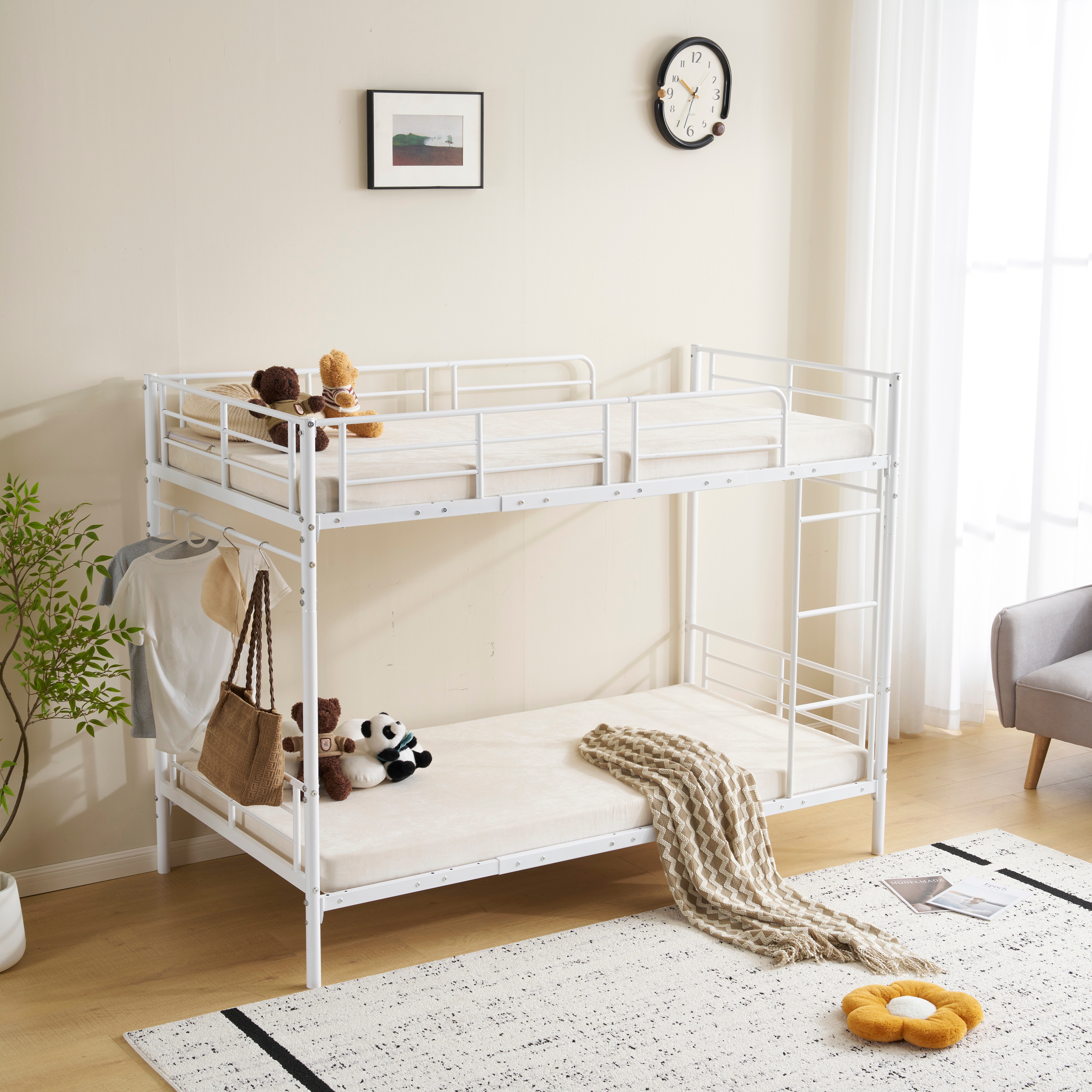 【国内発送】ヨーロッパ安全基準EN747認証獲得済 ブラック　二段ベッド 子供ベッド 子供部屋二段ベッド 2段ベッド パイプベッド パイプ 金属製2 23,838円