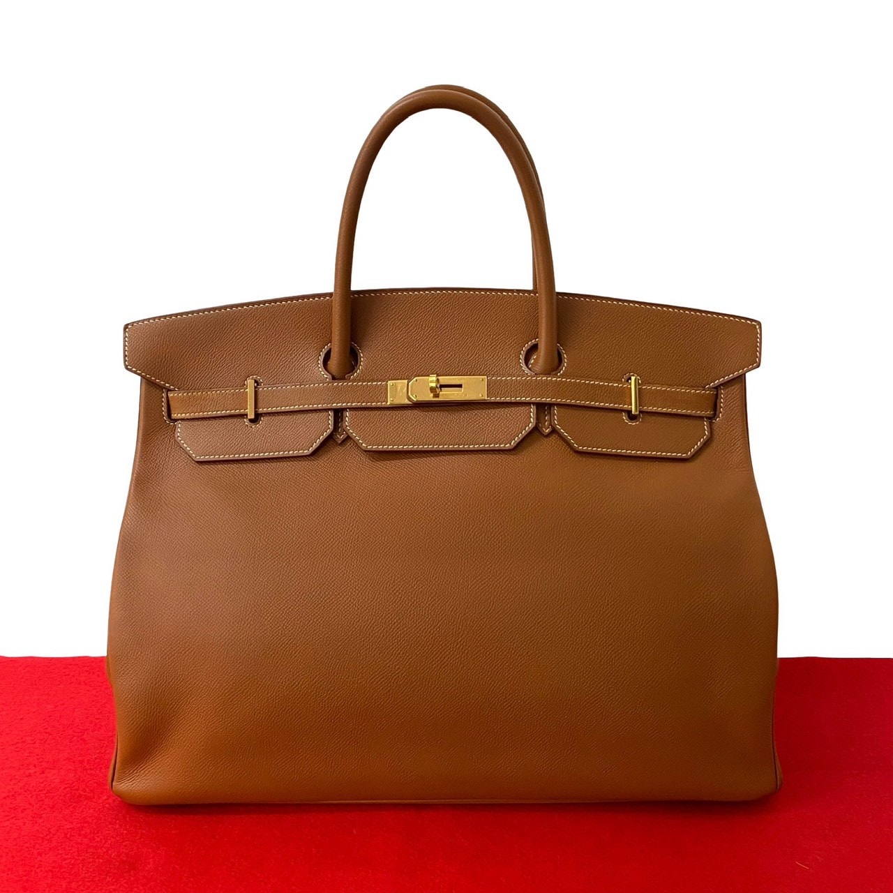 ヴィンテージ バーキン40 ルトゥルネハンドバッグ クシュベル ブラウン 14766