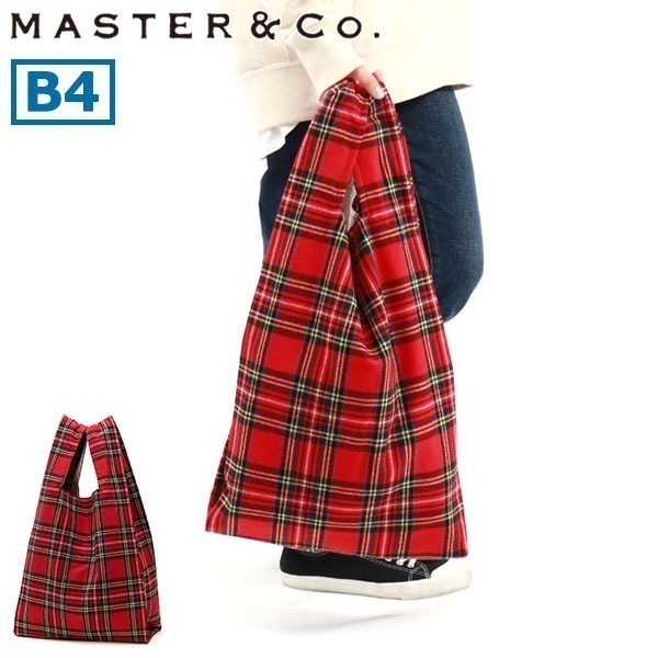 トートバッグ 大きめ 大容量 A4 B4 縦型 軽量 軽い 通学 旅行 トート バッグ エコバッグ 折りたたみ TARTAN CHECK ECOBAG M MC1391