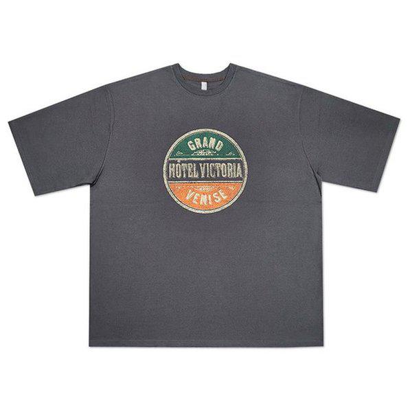 男女共用 オーバーフィット ビクトリア 半袖Tシャツ OF-TSH-Q006-チャコール