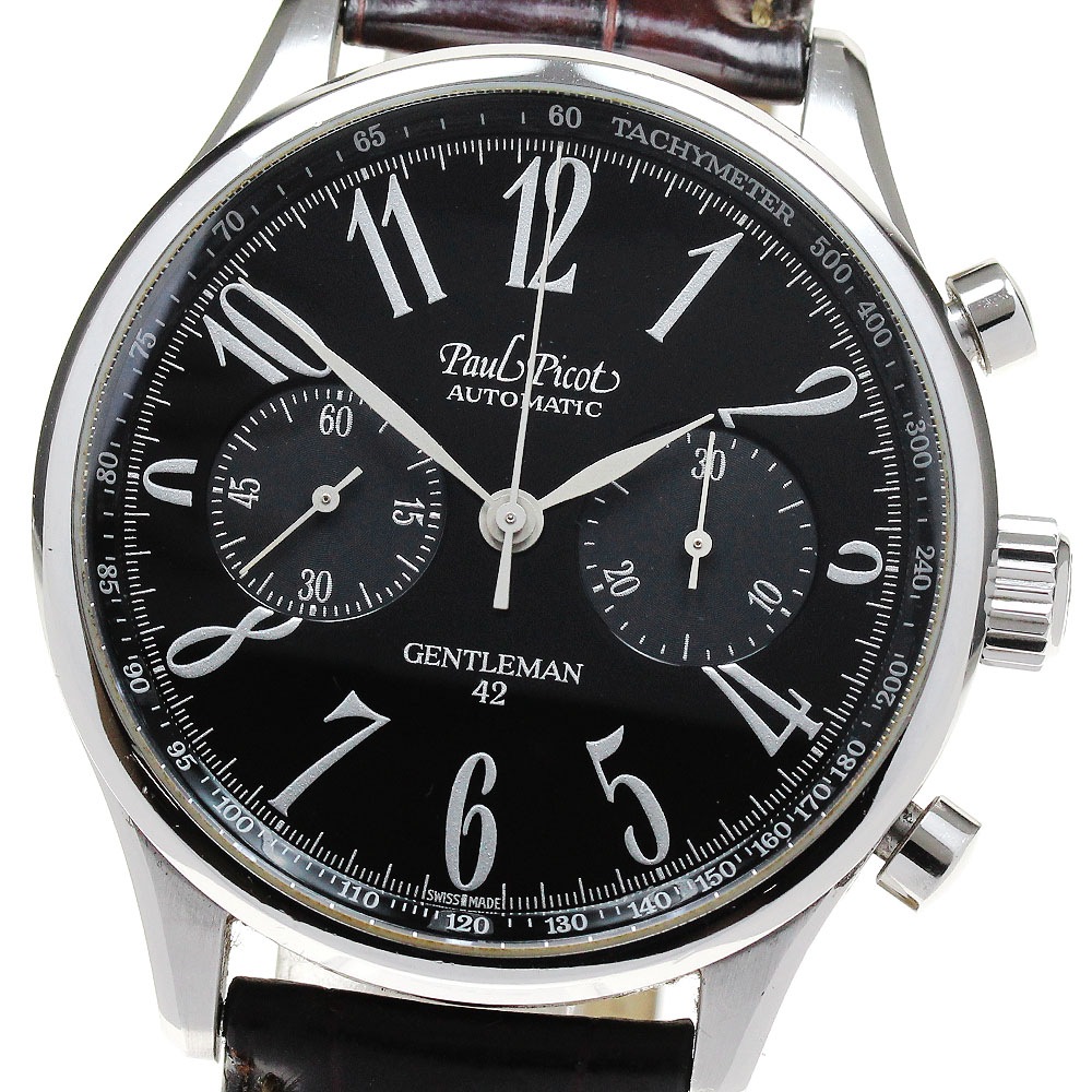 ポールピコ PaulPicot 4109 ジェントルマン 42 クロノグラフ 自動巻き メンズ _834486【中古】