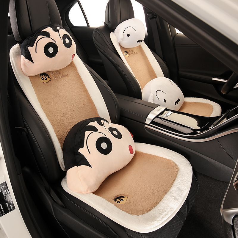 【ふわふわしていて毛が落ちない】新型冬のウサギの毛刺繍クレヨンしんちゃんの多点セット座布団五基通用小腰座布団半包