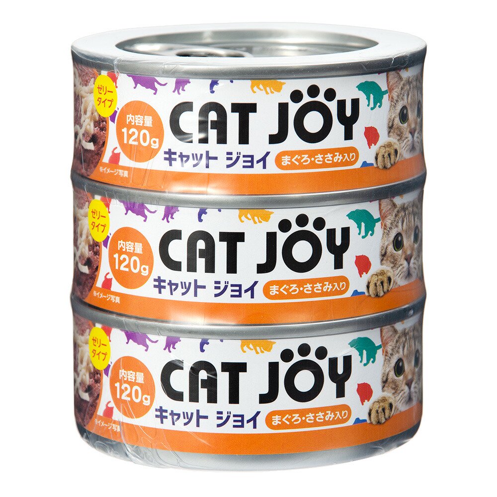 サンメイト　ＣＡＴ　ＪＯＹ　まぐろ・ささみ入り　１２０ｇX３Ｐ　１８個　キャットフード　ＣＲＣ35―20―99―00―00