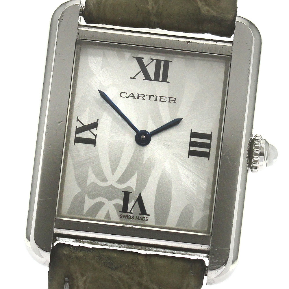 カルティエ CARTIER W1019555 タンクソロSM クリスマス限定 クォーツ レディース _862666【中古】