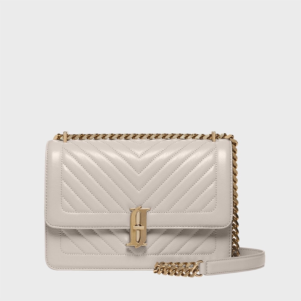 ジャスティーナジョエルキルティングミッドチェーンショルダーキャップ (JHNCHA0BS701WH010)