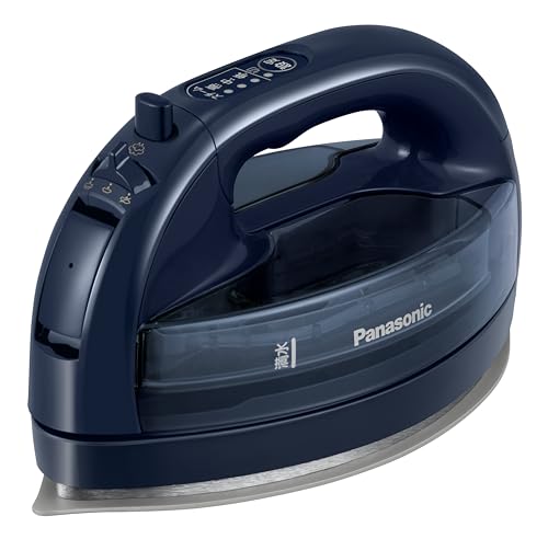 パナソニック(Panasonic) 【2023最新型 コードレス】パナソニック コードレススチーム Wヘッドアイロン セラミックコート 除菌 ダークブルー カルル NI-WL508-A