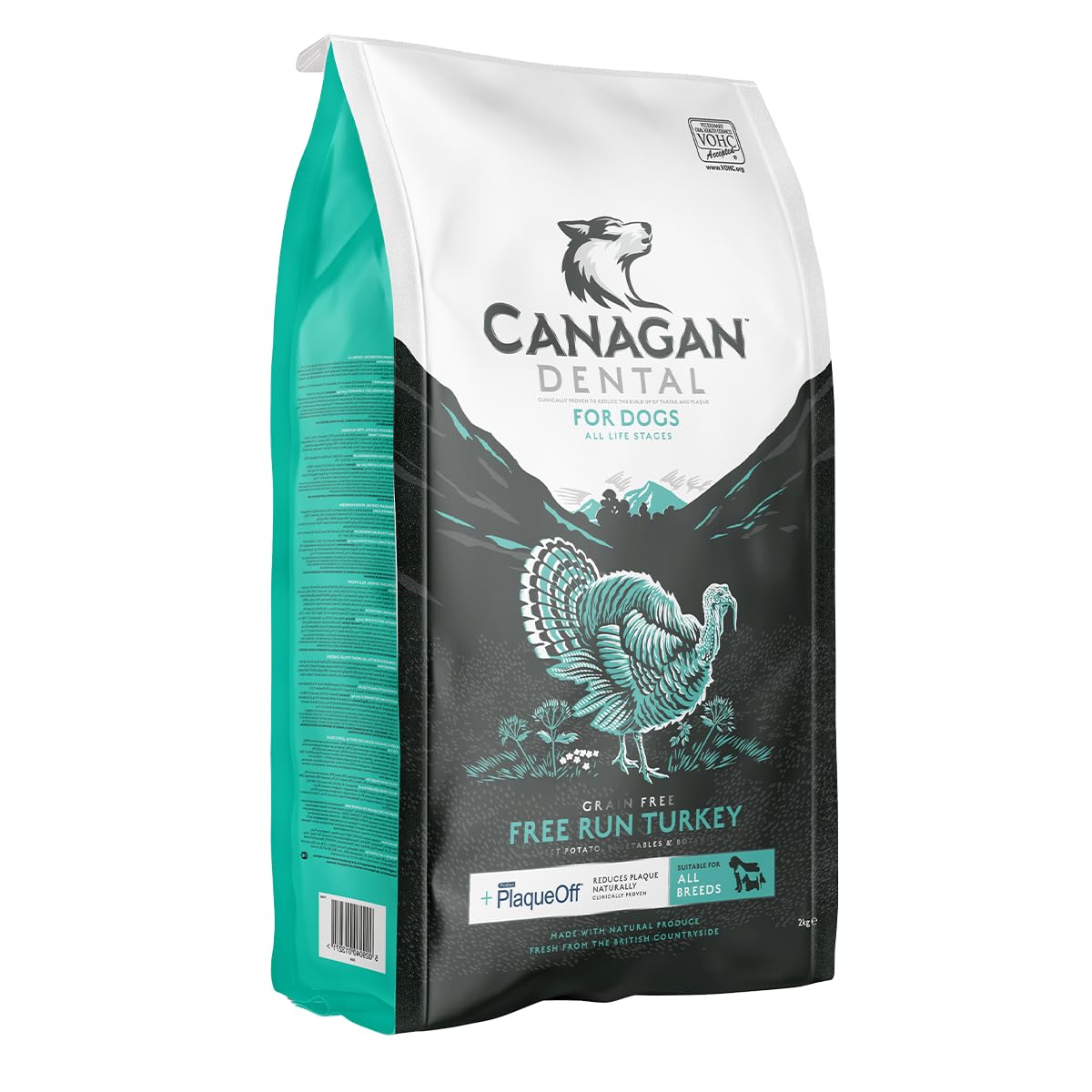 カナガン デンタルドッグフード (2kg) プロデン配合 ドライフード 全犬種・全年齢 対応 【着色料・香料不使用 グレインフリー】 CANAGAN CDFTCD