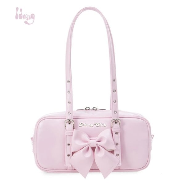 [Idang Club] Ribbon Mini Bag ★I新商品★[Pink] Qoo10] idang club Ribbon Mini Bag フェミニ