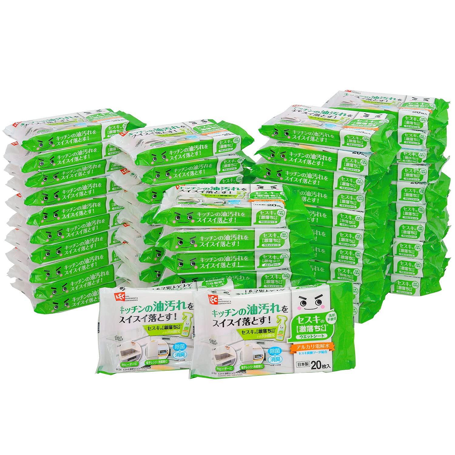 【Amazon.co.jp 限定】レック セスキ の 激落ちくんシート キッチン用 20枚入×48個 (960枚) 大容量 ケース販売