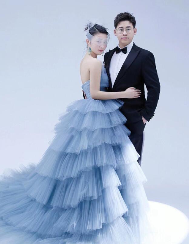 花嫁ドレス 前撮りドレス 後撮り 多重チュール 高級感 可愛い パーティードレス ロング きれいめ 二次会ドレス フォトウェディング撮影 カラードレス 結婚式ドレス 演奏会 お姫様 ウェディングドレス