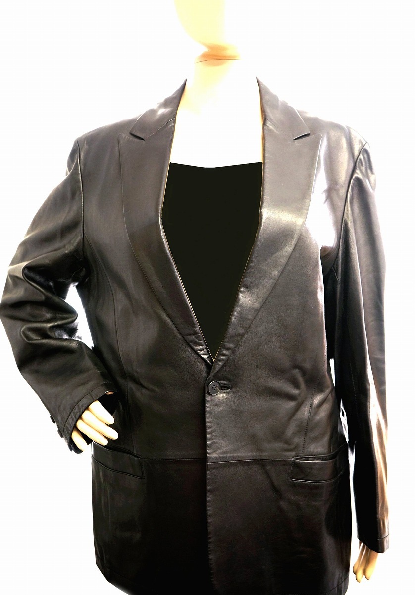 メンズ アウター ジャケット サイズ42 羊革100% キュプラ ブラック 15,246円