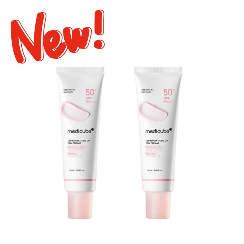 【NEW】 PDRN ピンクトーンアップ サンクリーム 50ml+50ml/高純度PDRN Xグルタチオン/ピンク色の生き生きとした水分トーンアップケア/自然なすっぴんのトーンアップライン