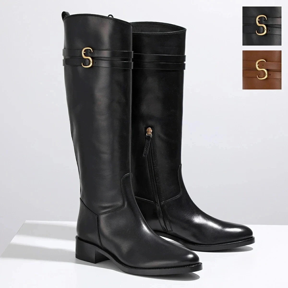SARTORE サルトル ロングブーツ SR440004 SR440006 レディース レザー バックル シューズ 靴 カラー2色