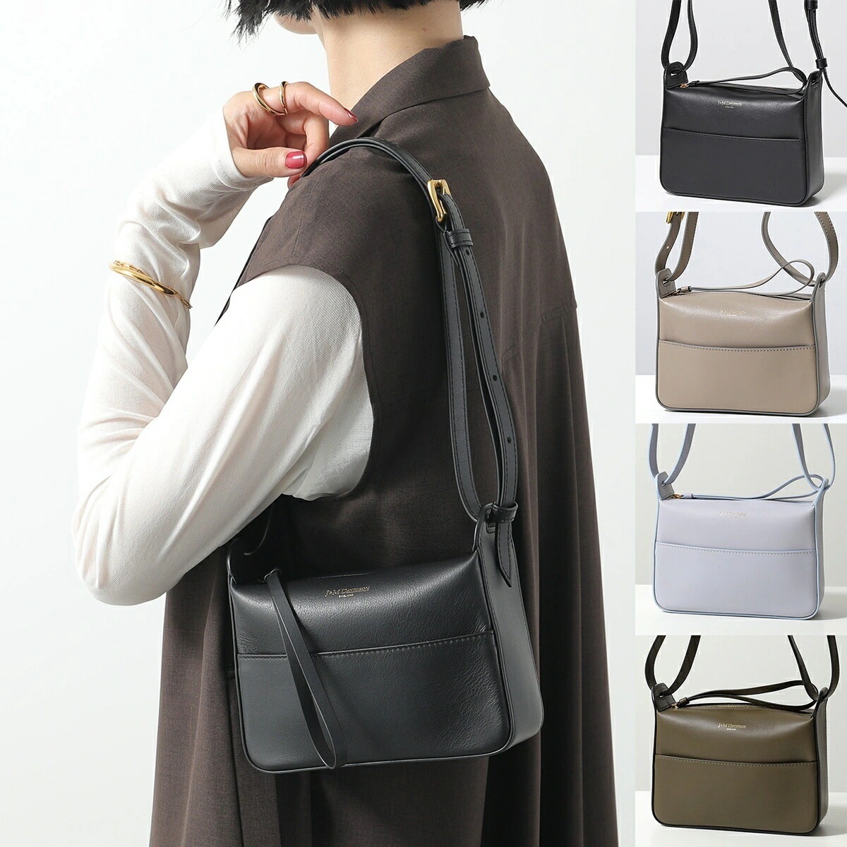 J&M DAVIDSON ポイズ バッグ POISE BAG LPSB-0XX-SCXX レディース レザー ショルダーバッグ ポシェット ロゴ 鞄 カラー4色 【mega】