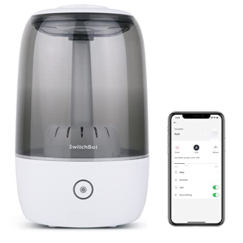SwitchBot 加湿器 卓上 超音波式 Alexa 大容量 3.5L 上から給水 アロマ対応 6-15畳に対応 除菌 フィルター 静音 空焚き防止 冬乾燥対策 最大48時間連続稼働 スマート家電