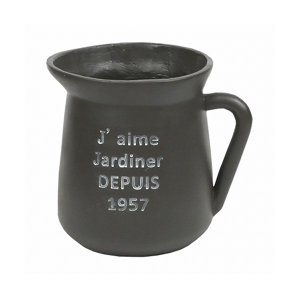 住まいスタイル EPP-30BLK FRP製ミルクポット型プランター 大(幅30cm) ブラック メーカー直送