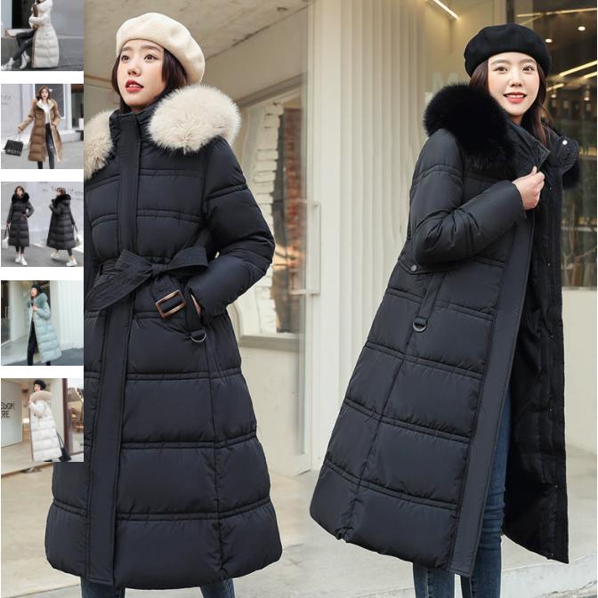 即纳中綿コート キルティングコート レディース ロングコート アウター 冬 防寒 ファーカラー ダウンコート 無地 長袖 防寒コート 黒