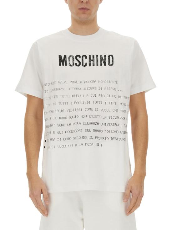 MOSCHINO Men T-Shirts 07170241 1001 WHITE