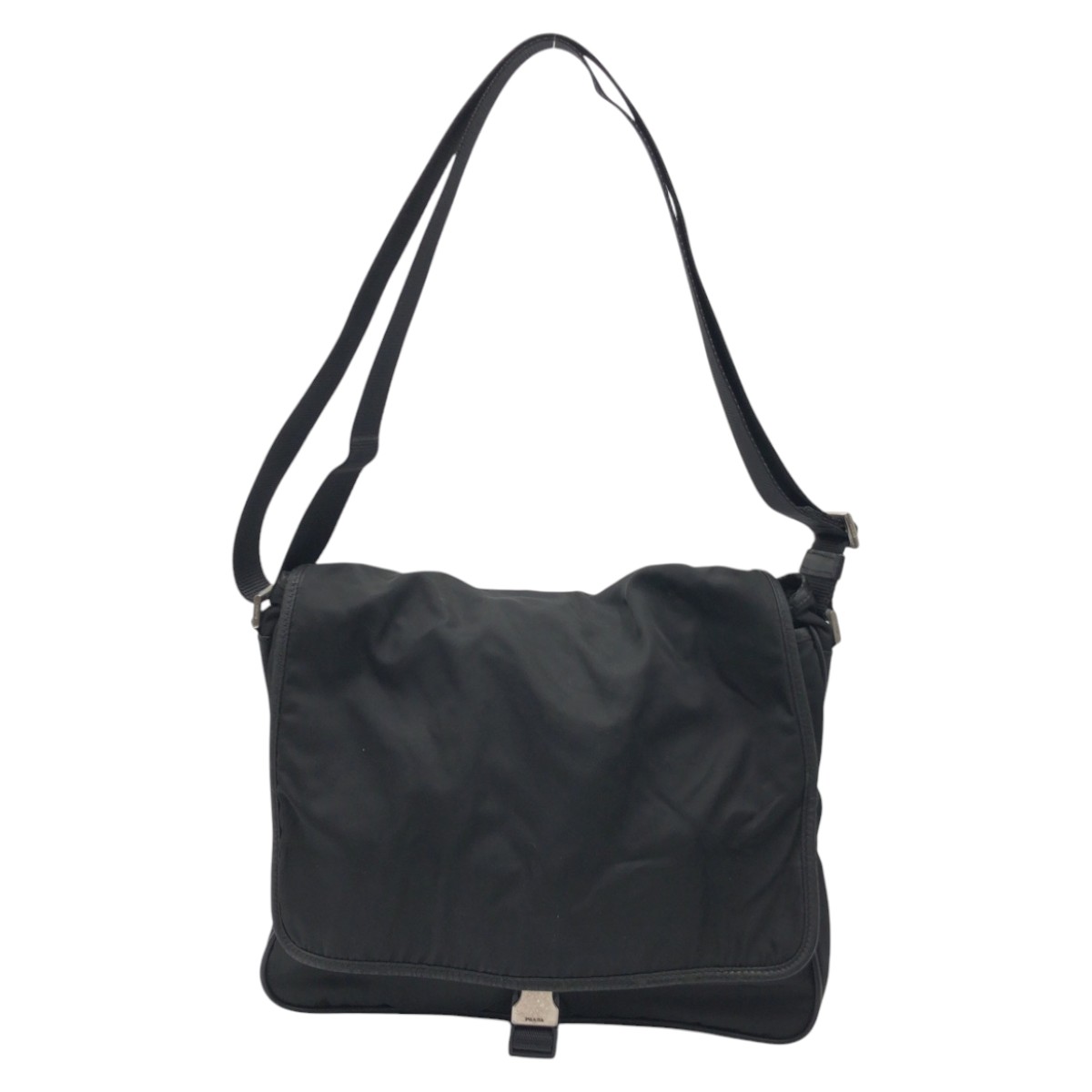 テスート 三角ロゴ ブラック 黒 ナイロン ショルダーバッグ メッセンジャーバッグ 男女兼用 メンズ 411260