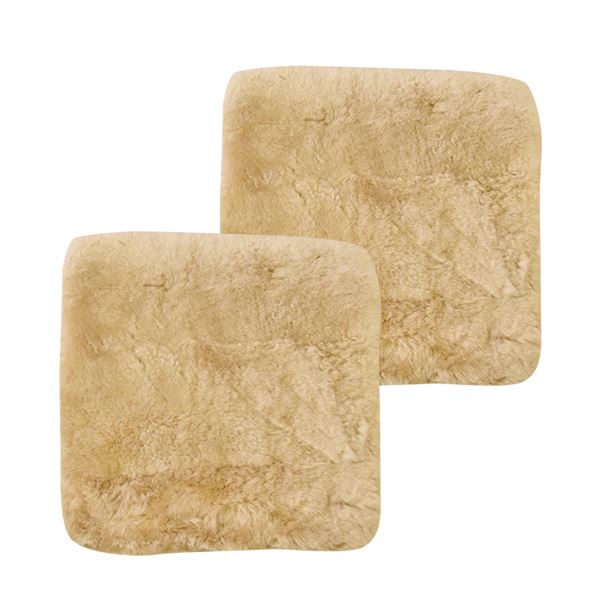 短毛ムートンシートクッション 40x40cm 2枚セット マロンベージュ