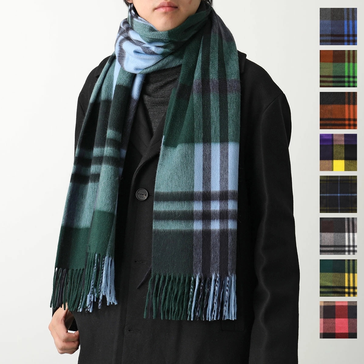 Joshua Ellis ジョシュアエリス マフラー 190×70 Ripple Cashmere Scarf メンズ カシミヤ 大判 ストール チェック 柄 ショール CPG カラー12色