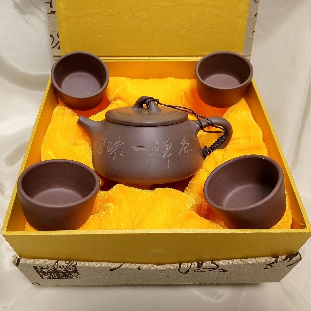 中国美術 宜興焼 紫砂壺 茶器セット 箱入