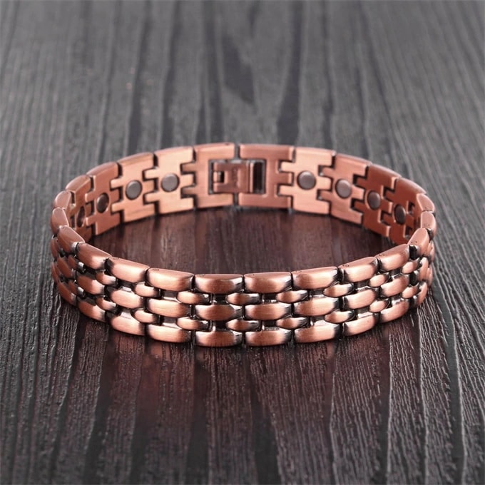 銅 純銅製ジュエリー 純銅磁気ブレスレット エネルギーマグネット付き 磁気ブレスレット ストレス解消 減量 痩身 健康エネルギー 高磁石 瞑想 ヨガ 磁気リング ネオジム磁石付き 長さ調節可能 電磁波