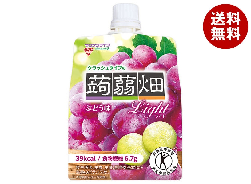 マンナンライフ クラッシュタイプの蒟蒻畑ライト ぶどう味【特定保健用食品 特保】 150gパウチ＊30本入