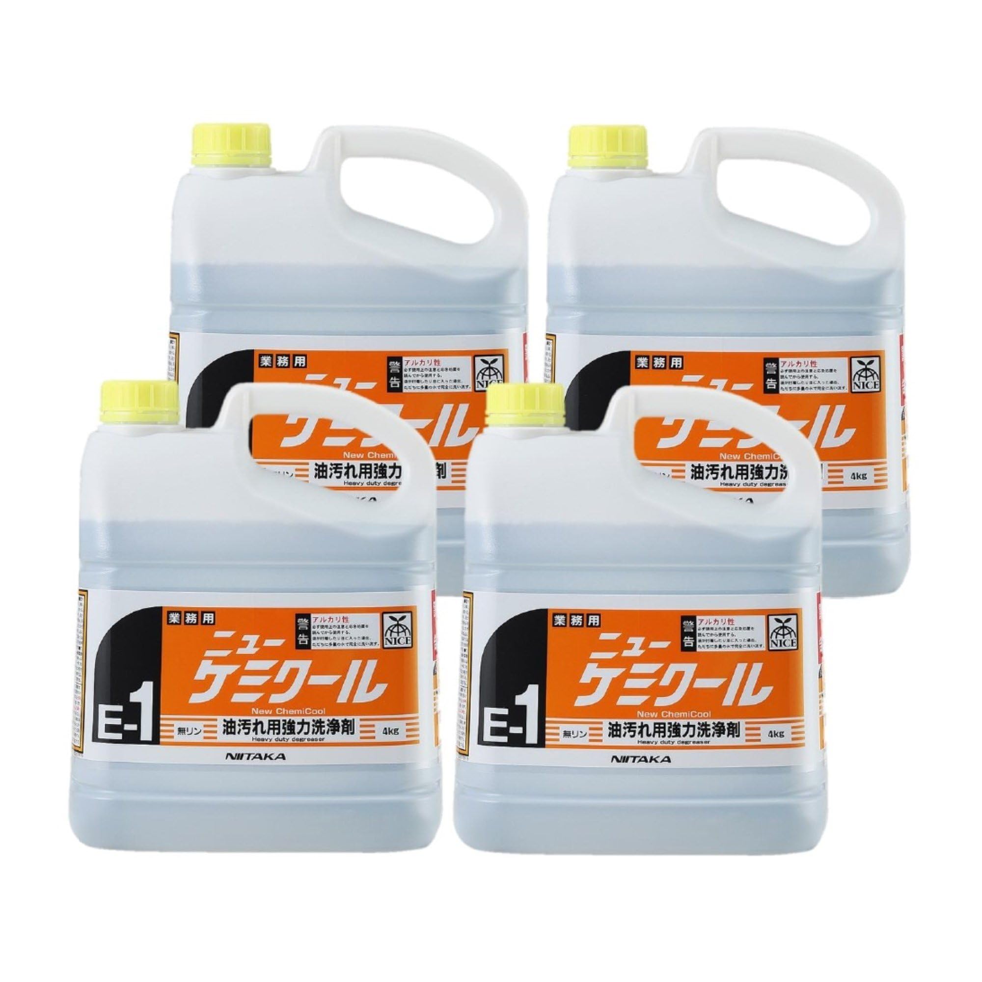 ニイタカ(Niitaka) ニューケミクール 油汚れ 強力洗浄剤 4kg 業務用 厨房 洗浄 E-1 4本セット
