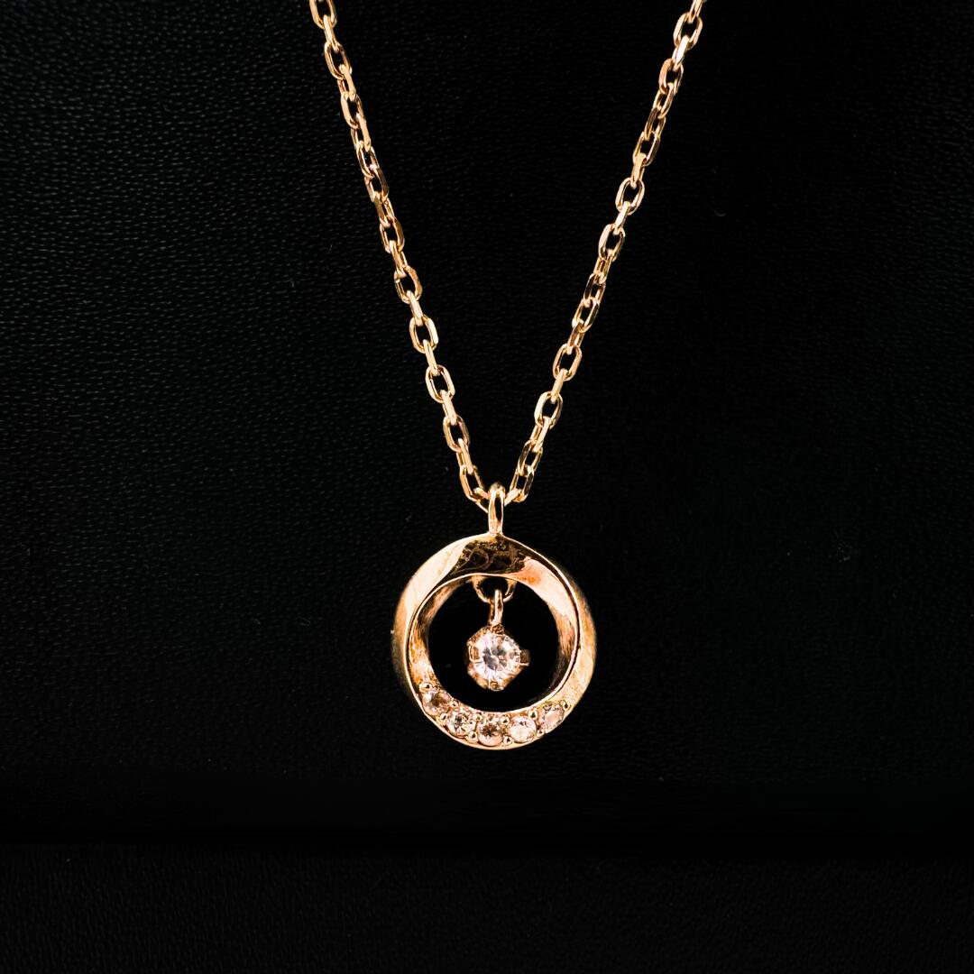 正規品 ナチュラルピュア ネックレス レディース サークル ペンダント シンプル 上品 ピンクゴールドカラー ノンアレルギー サージカルステンレス ステンレス 金属アレルギー 対応 結婚式 結婚記念日 8,118円