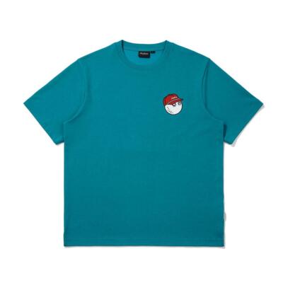 Malbon Golf純正バケットMラウンドTシャツ ピーコックグリーン（メンズ）
