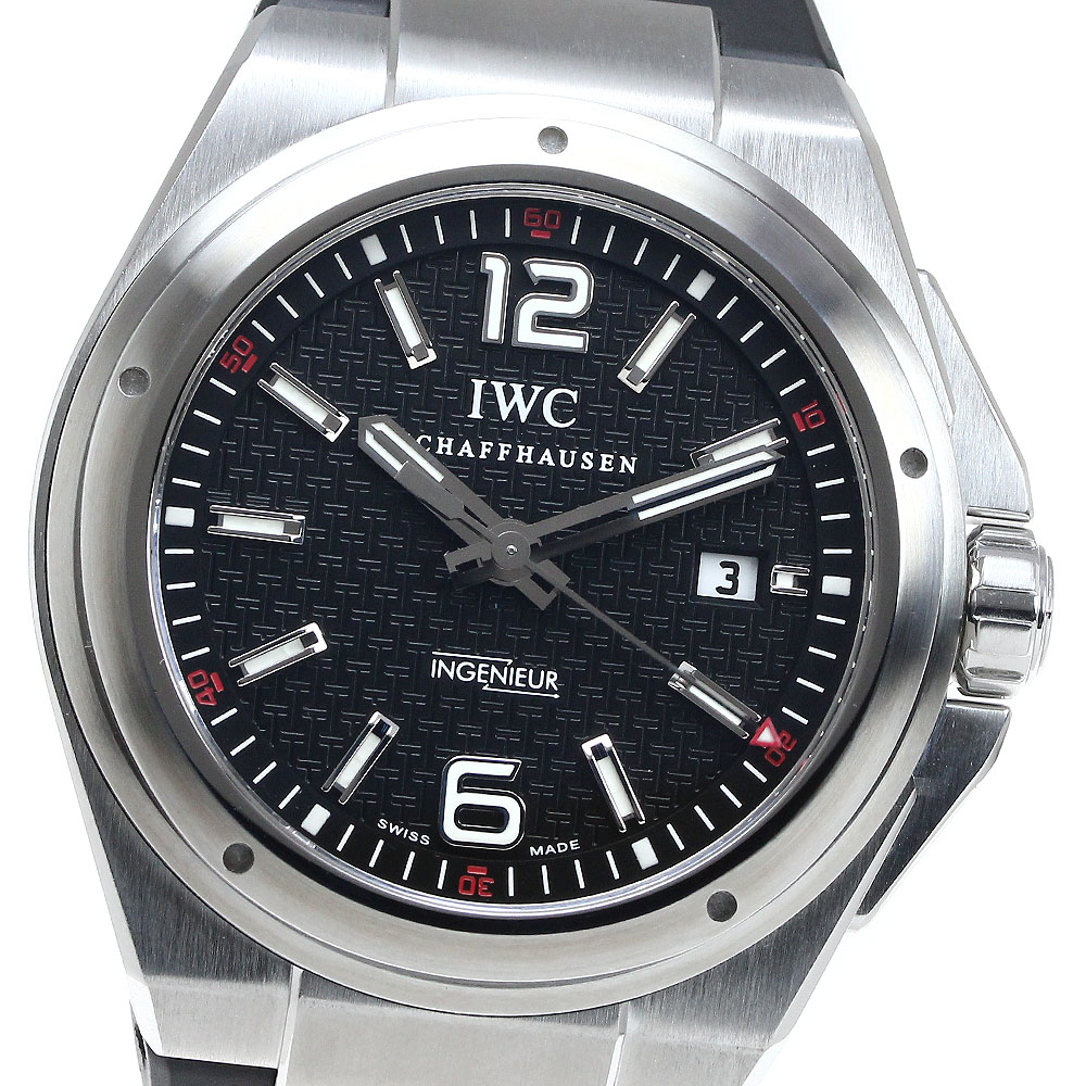 IWC SCHAFFHAUSEN IW323601 インヂュニア デイト 自動巻き メンズ 美品 保証書付き_817215【中古】