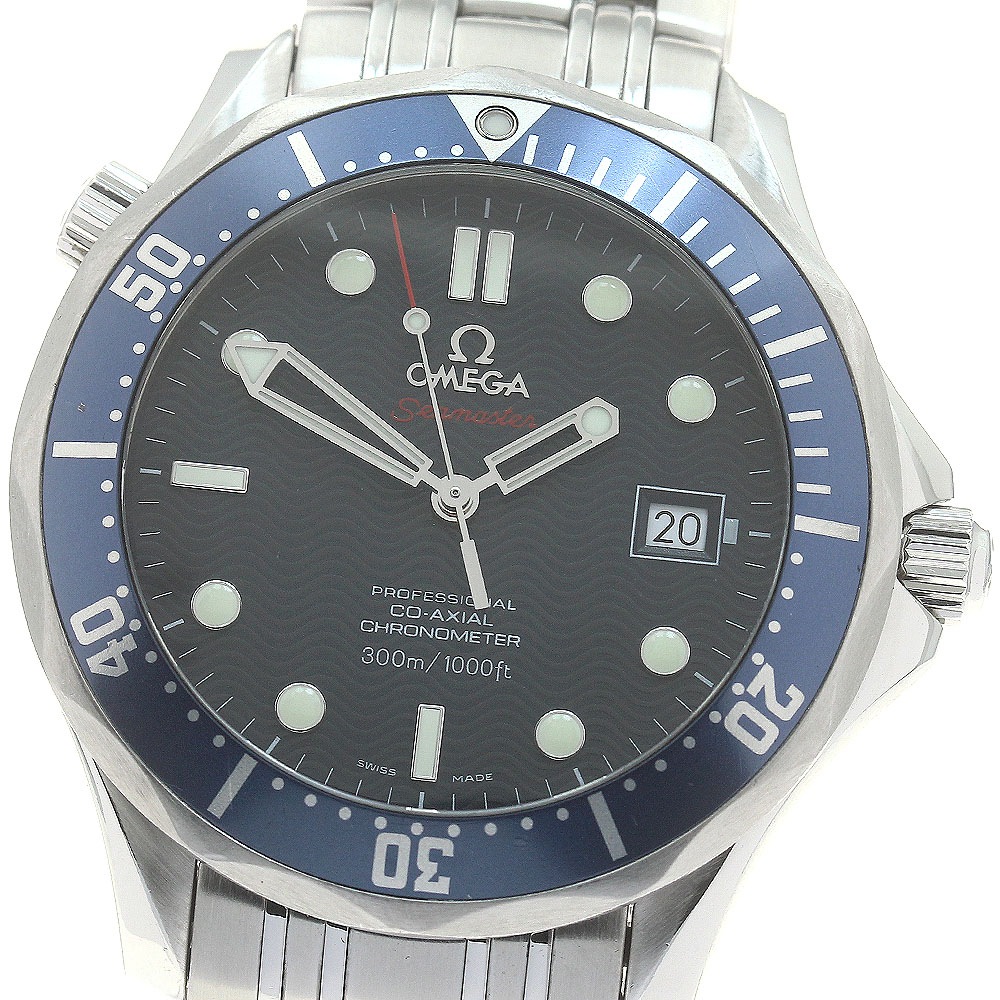 オメガ OMEGA 2220.80 シーマスター300 デイト コーアクシャル 自動巻き メンズ 保証書付き_877604【中古】